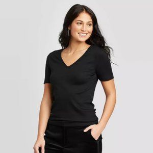 Mossimo Supply Co. Black V-Neck Tee
